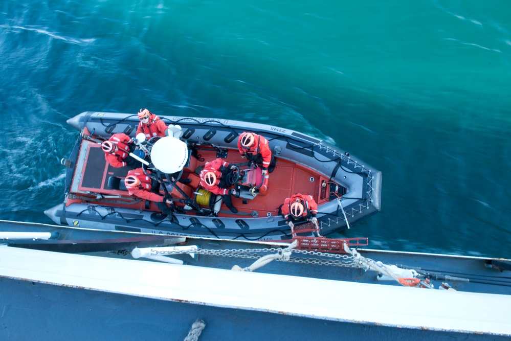 Coast Guard Cutter Midgett small boat training