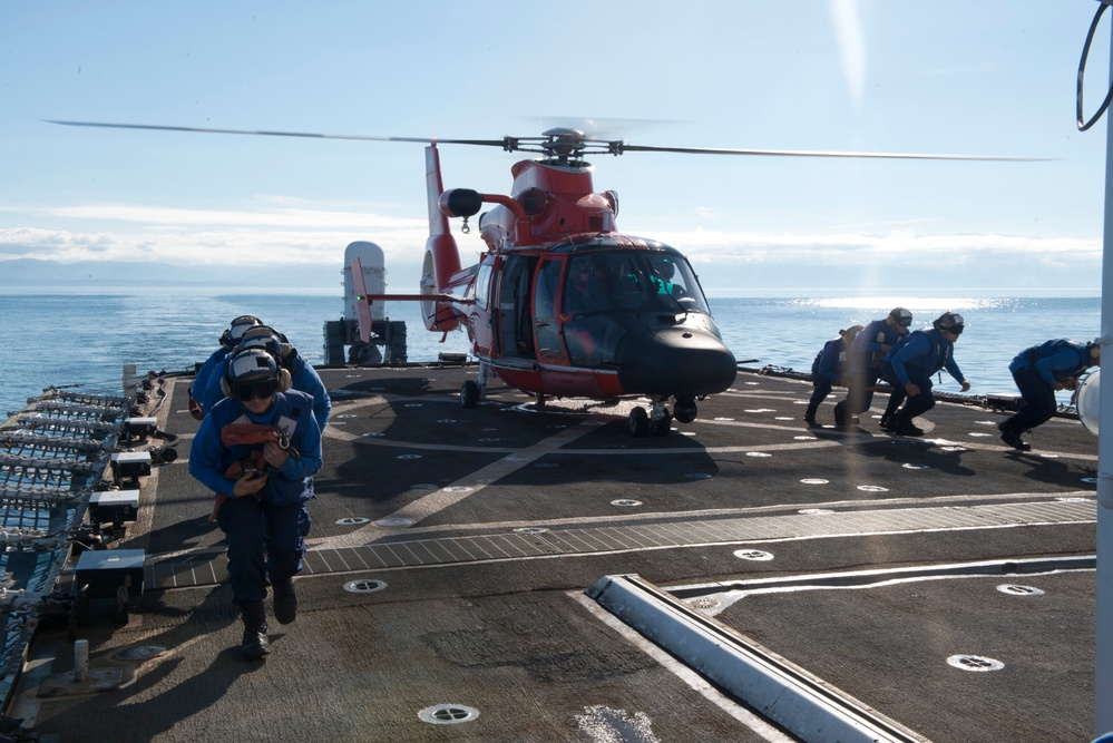 Coast Guard Cutter Midgett flight operations