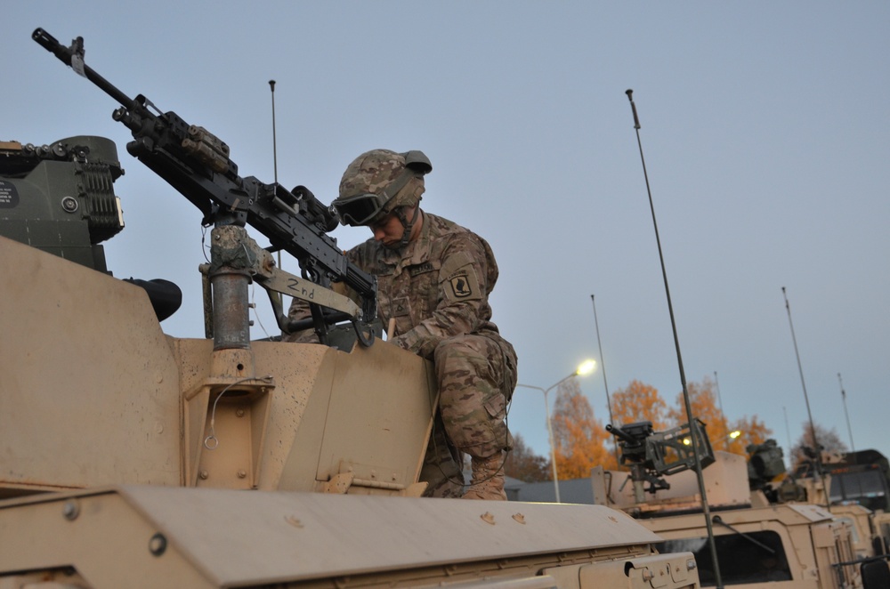 Lithuania-based Sky Soldiers convoy home