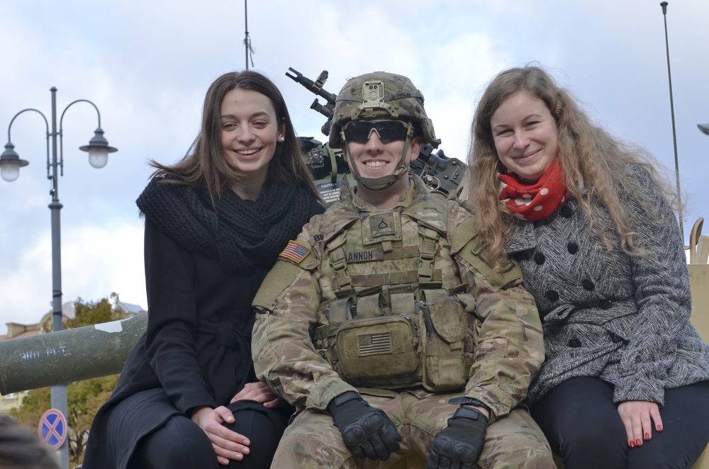 Lithuania-based Sky Soldiers convoy home