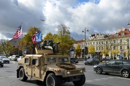 Lithuania-based Sky Soldiers convoy home