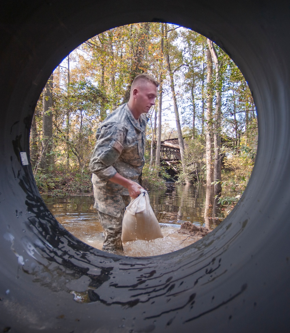 SC Guard engineers repair and reopen washed out road