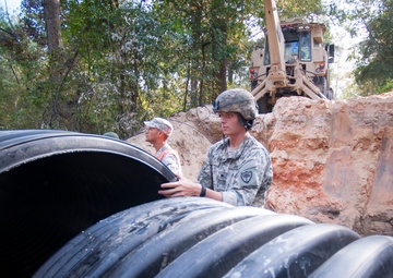 SC Guard engineers repair and reopen washed out road