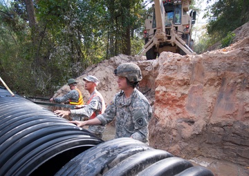 SC Guard engineers repair and reopen washed out road