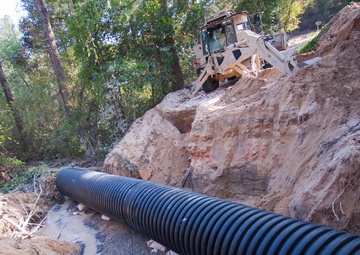 SC Guard engineers repair and reopen washed out road