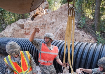 SC Guard engineers repair and reopen washed out road