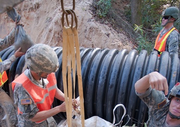 SC Guard engineers repair and reopen washed out road