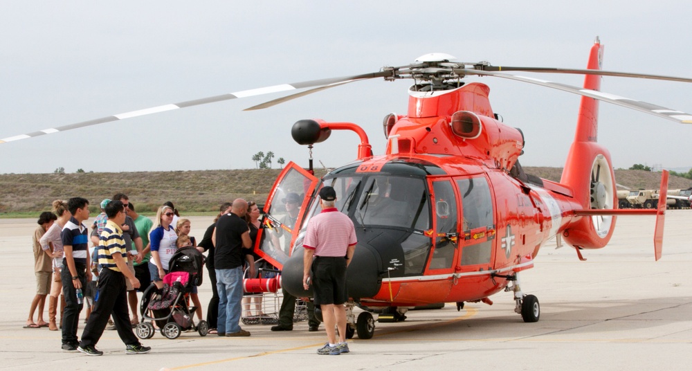 USCG helicopter on display