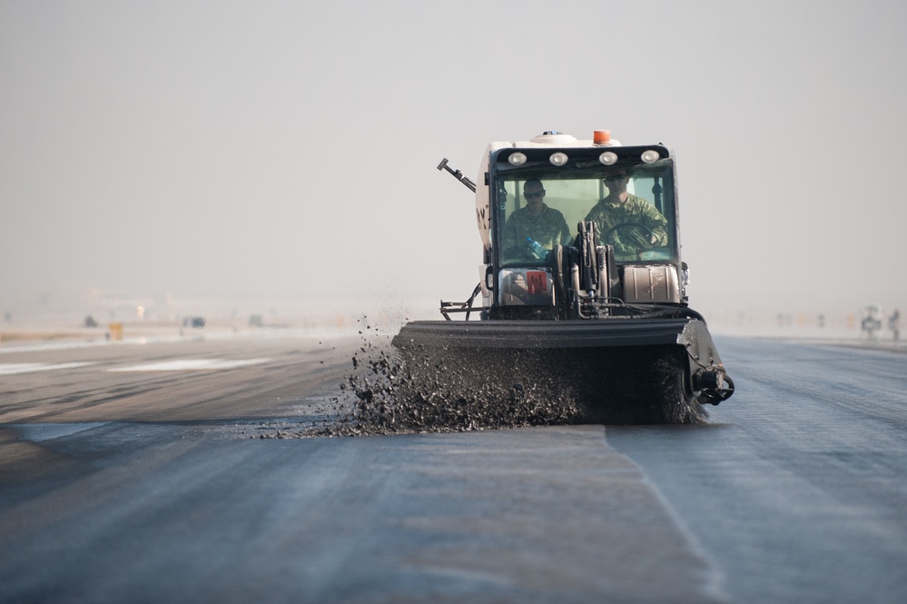 Civil Engineer teams come together to maintain runway, ensure combat airpower