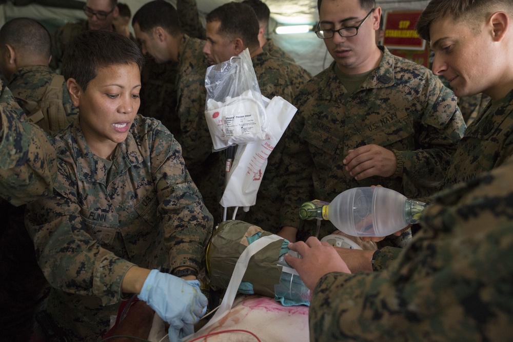 Shock trauma platoon increases readiness during Blue Chromite