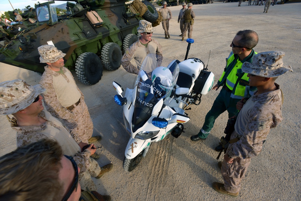 U.S. Marines Convoy from Rota to Almeria, Spain, during Trident Juncture 2015
