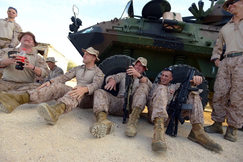 U.S. Marines Convoy from Rota to Almeria, Spain, during Trident Juncture 2015