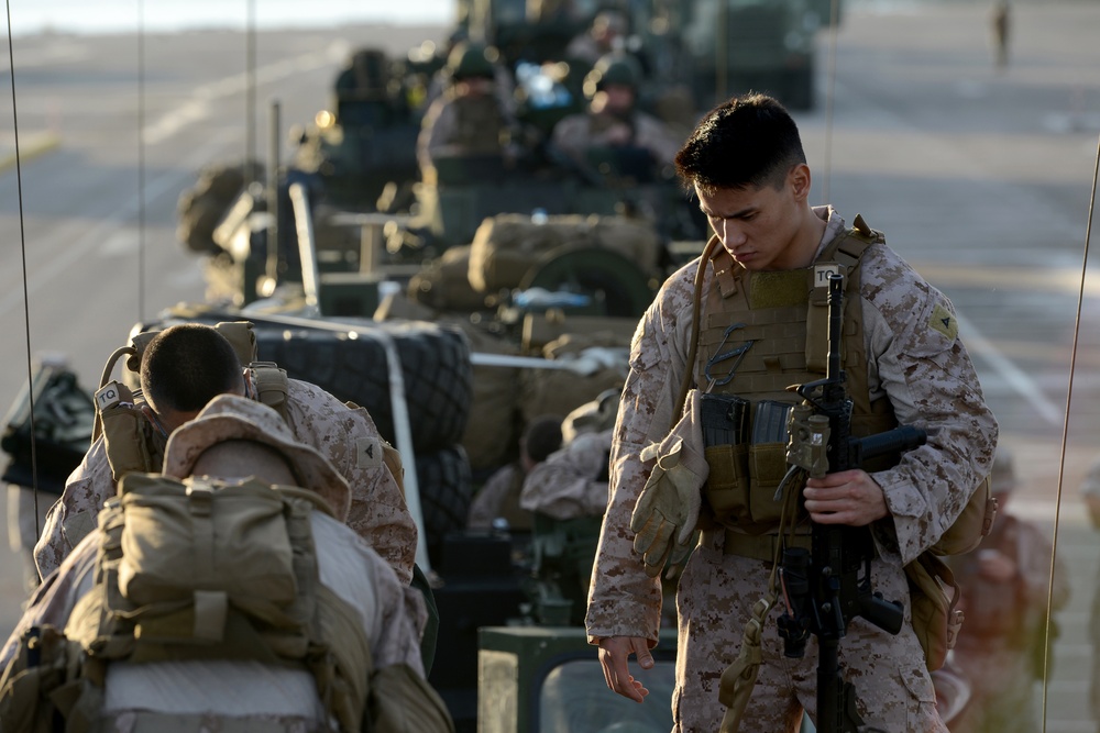 U.S. Marines Convoy from Rota to Almeria, Spain, during Trident Juncture 2015