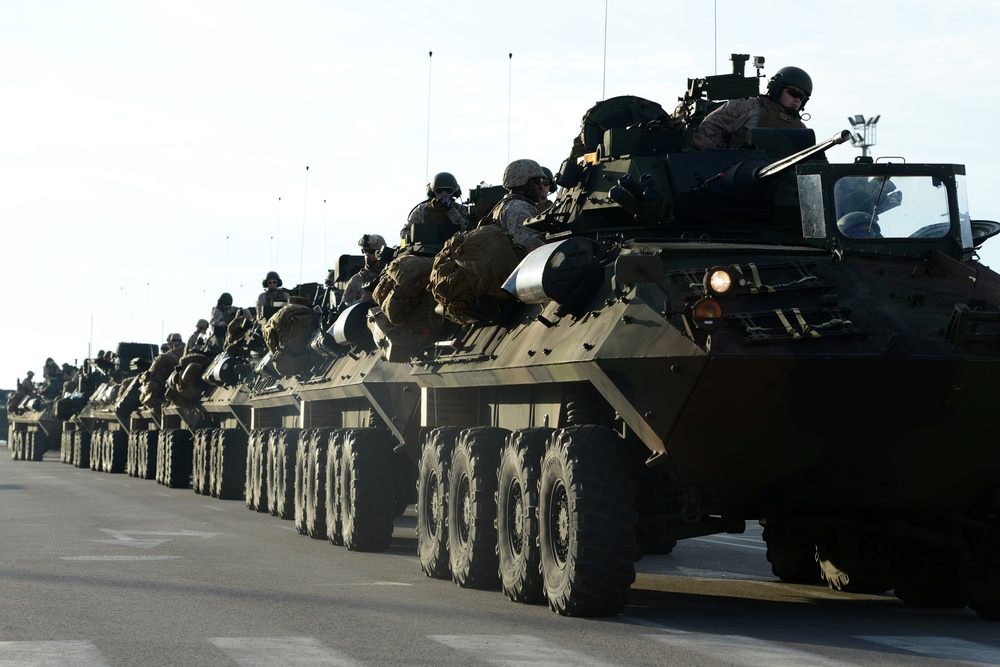 U.S. Marines Convoy from Rota to Almeria, Spain during Trident Juncture 2015