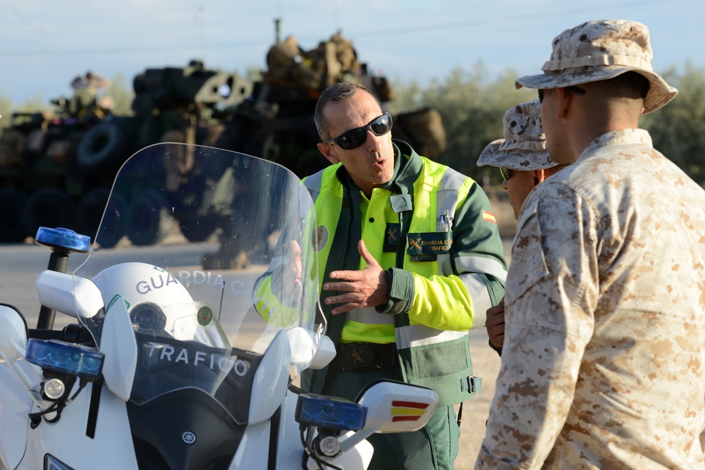 U.S. Marines Convoy from Rota to Almeria, Spain, during Trident Juncture 2015