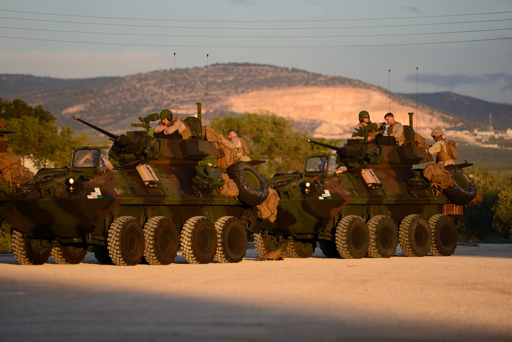 U.S. Marines Convoy from Rota to Almeria, Spain, during Trident Juncture 2015