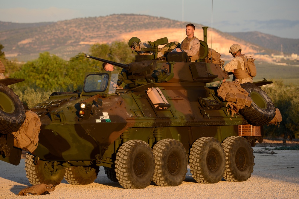 U.S. Marines Convoy from Rota to Almeria, Spain, during Trident Juncture 2015