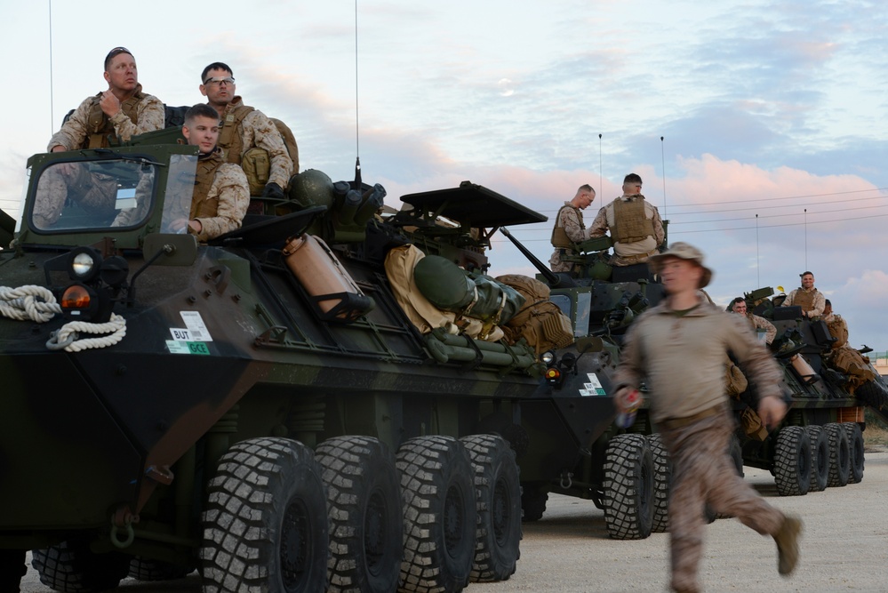 U.S. Marines Convoy from Rota to Almeria, Spain, during Trident Juncture 2015