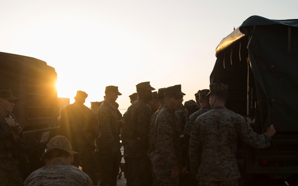 U.S. Marines embark USS Germantown during Blue Chromite 16