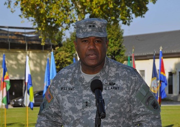 Patch ceremony for Brig. Gen. Jon A. Jensen, Caserma Ederle, Vicenza, Italy