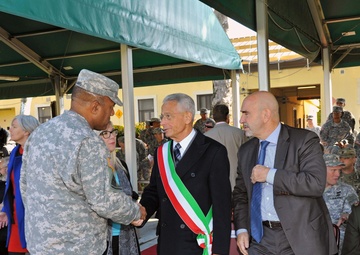 Patch ceremony for Brig. Gen. Jon A. Jensen, Caserma Ederle, Vicenza, Italy