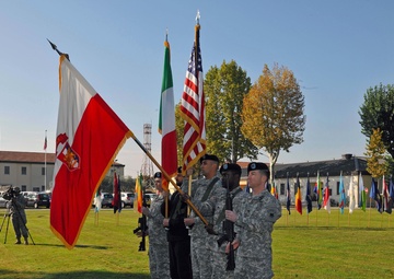 Patch ceremony for Brig. Gen. Jon A. Jensen, Caserma Ederle, Vicenza, Italy