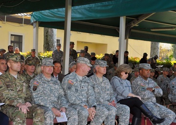 Patch ceremony for Brig. Gen. Jon A. Jensen, Caserma Ederle, Vicenza, Italy