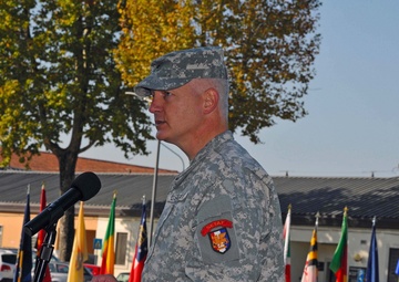 Patch ceremony for Brig. Gen. Jon A. Jensen, Caserma Ederle, Vicenza, Italy