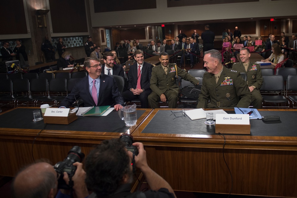 Secretary of defense, Chairman testify before Senate Armed Services Committee