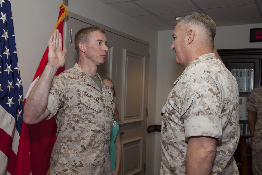 Lt. Col. Robert A. Freeland's Promotion Ceremony