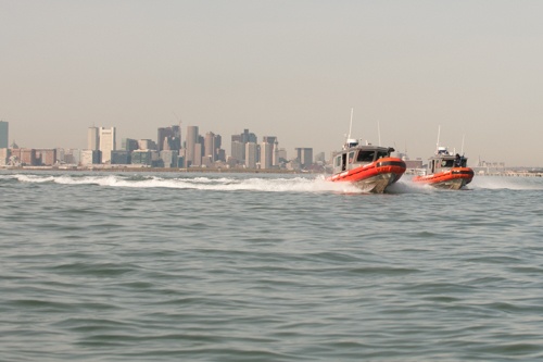 Coast Guard Maritime Safety and Security Team trains in Boston Harbor