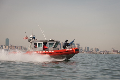 Coast Guard Maritime Safety and Security Team trains in Boston Harbor