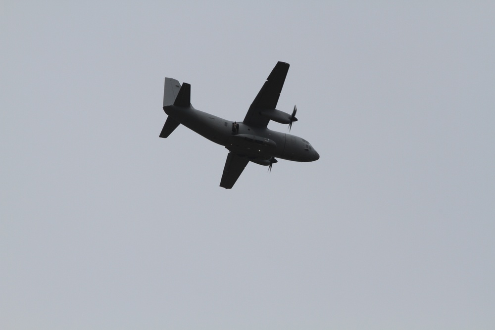 USACAPOC conducts C-27 familiarization jump in preparation for Operation Toy Drop