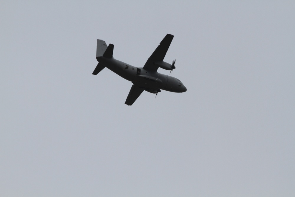 USACAPOC conducts C-27 familiarization jump in preparation for Operation Toy Drop