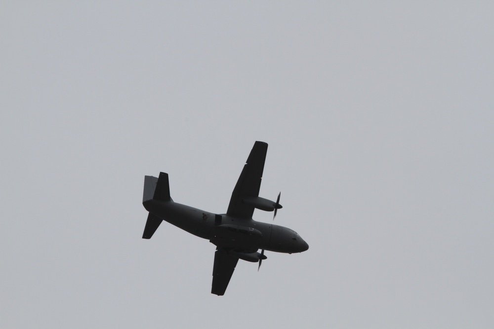 USACAPOC conducts C-27 familiarization jump in preparation for Operation Toy Drop