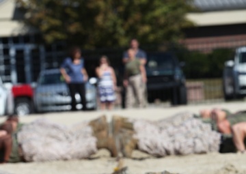 Marines, Sailors test their strength during the 2015 CFC Tug-of-War Tournament
