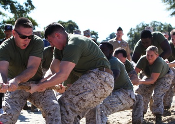 Marines, Sailors test their strength during the 2015 CFC Tug-of-War Tournament
