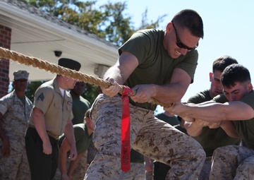 Marines, Sailors test their strength during the 2015 CFC Tug-of-War Tournament