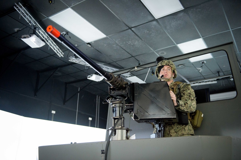 CRG 1 Sailors participate in simulator for sustainment training