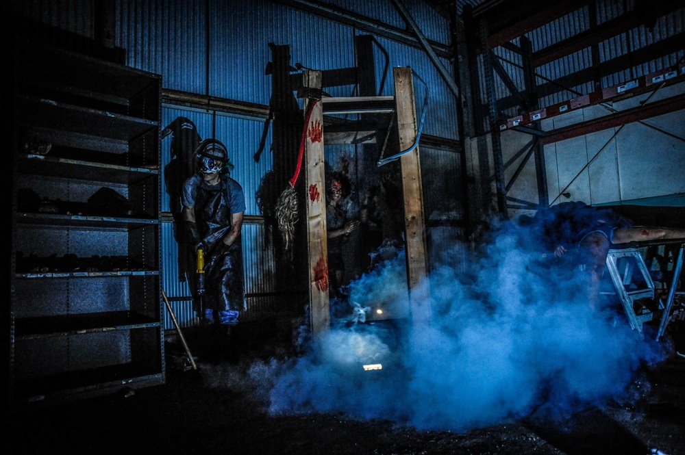 Seabees open annual haunted warehouse to joint base service members and families