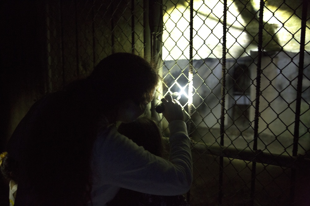 Families on Okinawa attend Marine Corps Community Services Spooky Sites Tour