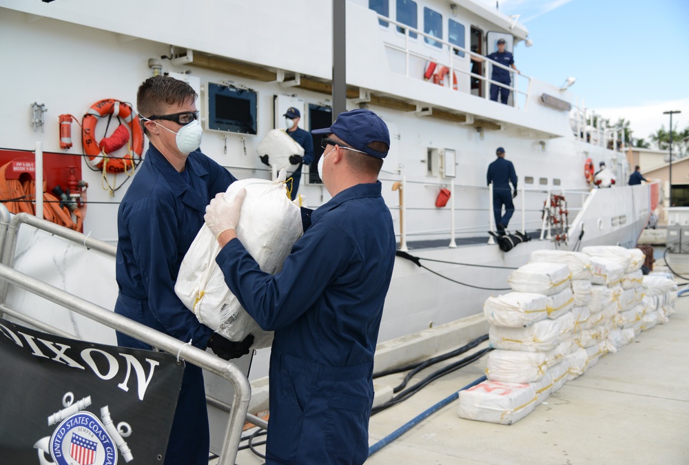 Coast Guard offloads $44.2 million of cocaine interdicted in the Caribbean Sea