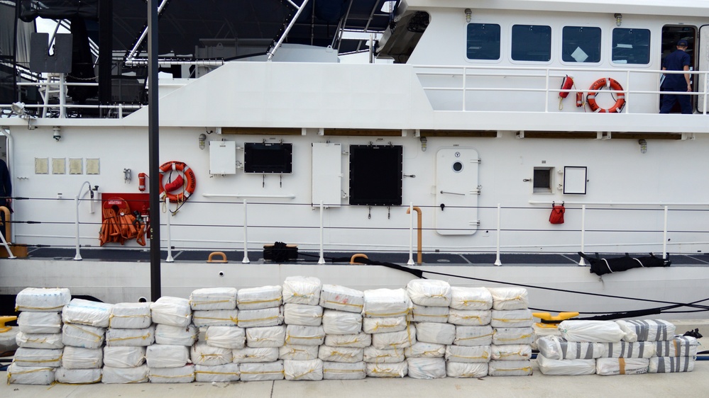 Coast Guard offloads $44.2 million of cocaine interdicted in the Caribbean Sea
