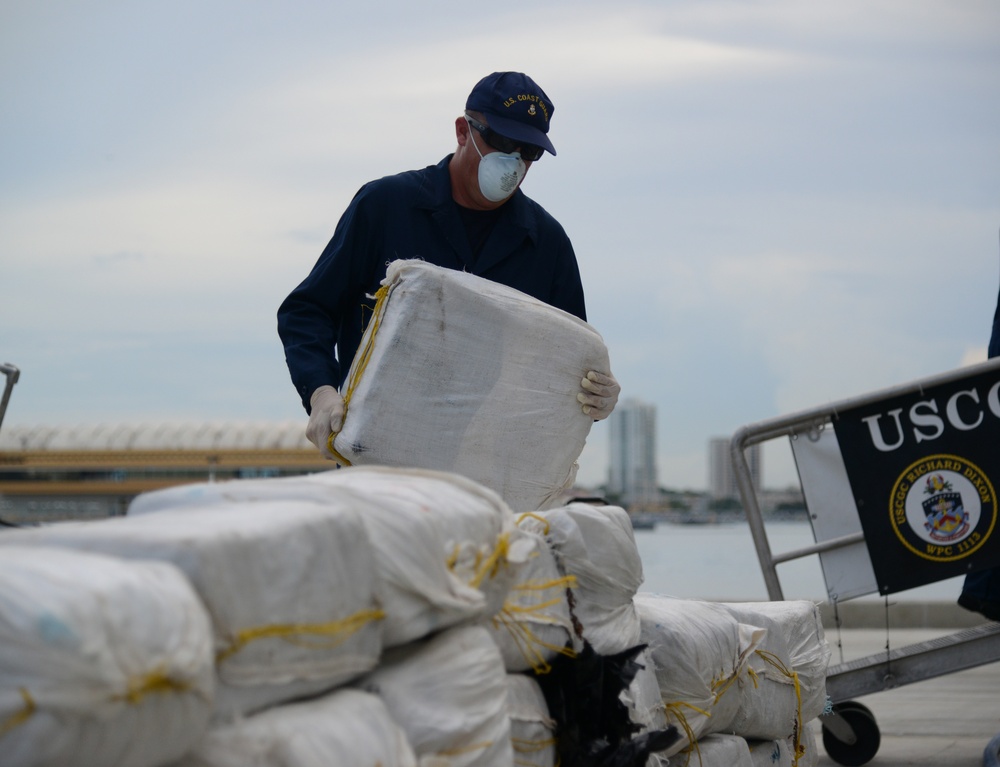 Coast Guard offloads $44.2 million of cocaine interdicted in the Caribbean Sea