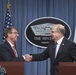 Secretary of defense and Israeli MoD press brief