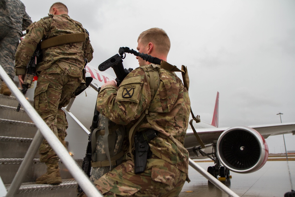 10th Mountain Division Soldiers deploy in Support of Operations Freedom’s Sentinel