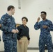 Vice Chief of Naval Operations Admiral Michelle Howard speaks during an all hands at Navy Opertional Suppport Center Atlanta