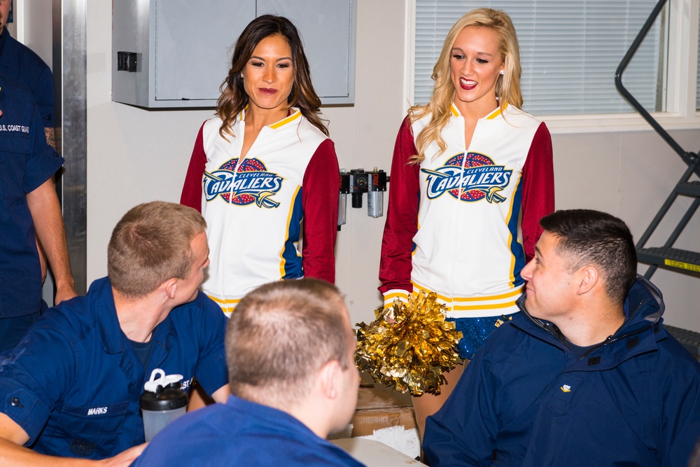 Cleveland Cavaliers throw surprise pizza party for Cleveland area Coast Guardsmen