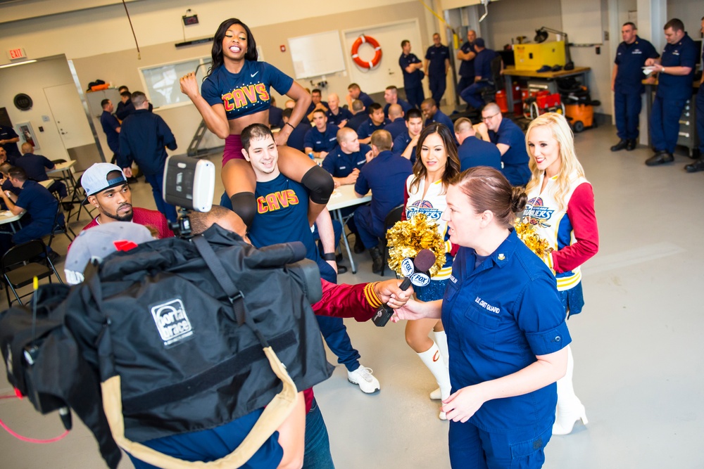 Cleveland Cavaliers throw surprise pizza party for Cleveland area Coast Guardsmen