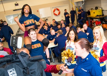 Cleveland Cavaliers throw surprise pizza party for Cleveland area Coast Guardsmen